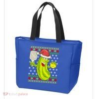 Pickleball Santa Claus Ugly Christmas Pattern Cool Gift Tote Bag thumb 3