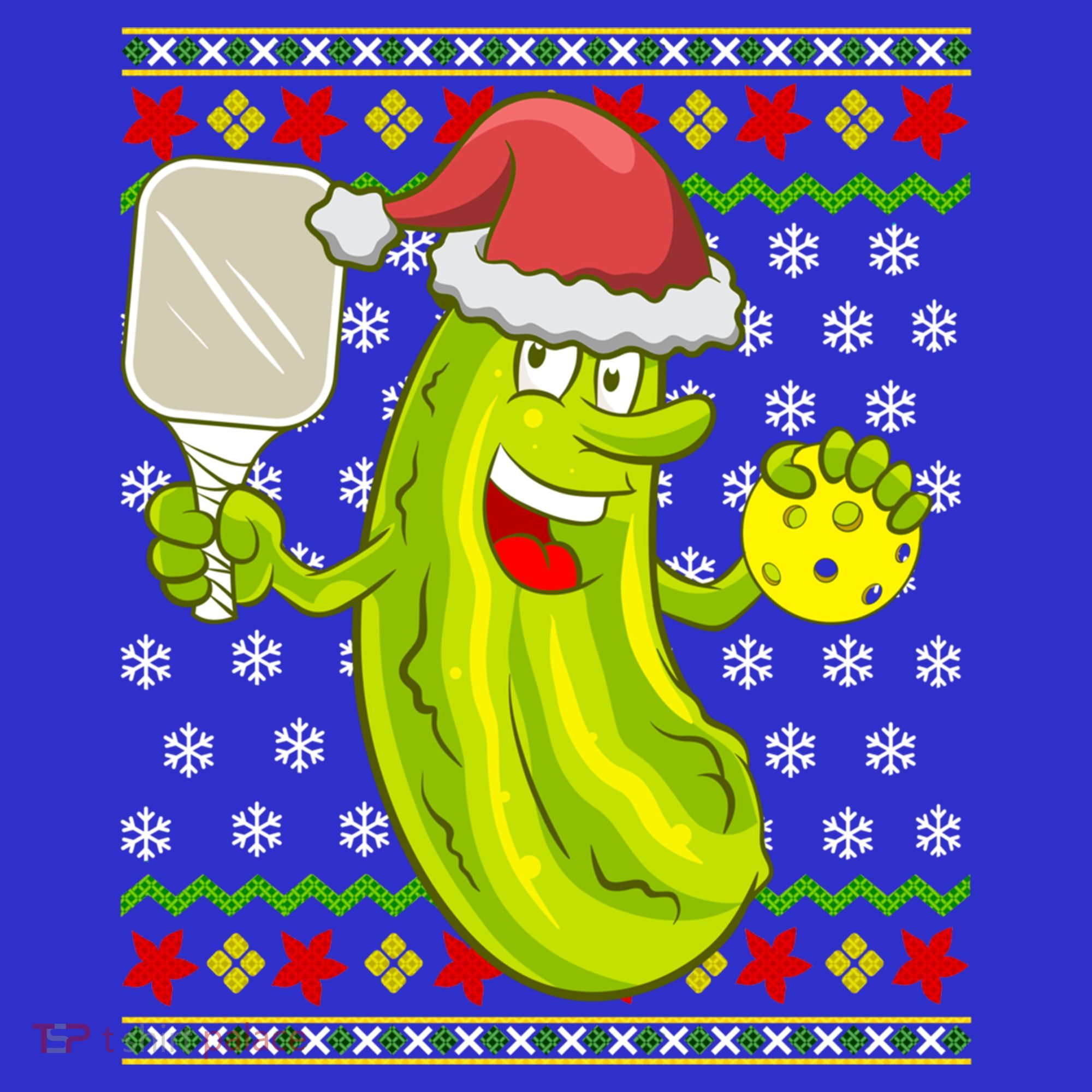 Pickleball Santa Claus Ugly Christmas Pattern Cool Gift Tote Bag