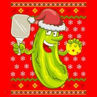 Pickleball Santa Claus Ugly Christmas Pattern Cool Gift Santa Hat thumb 1