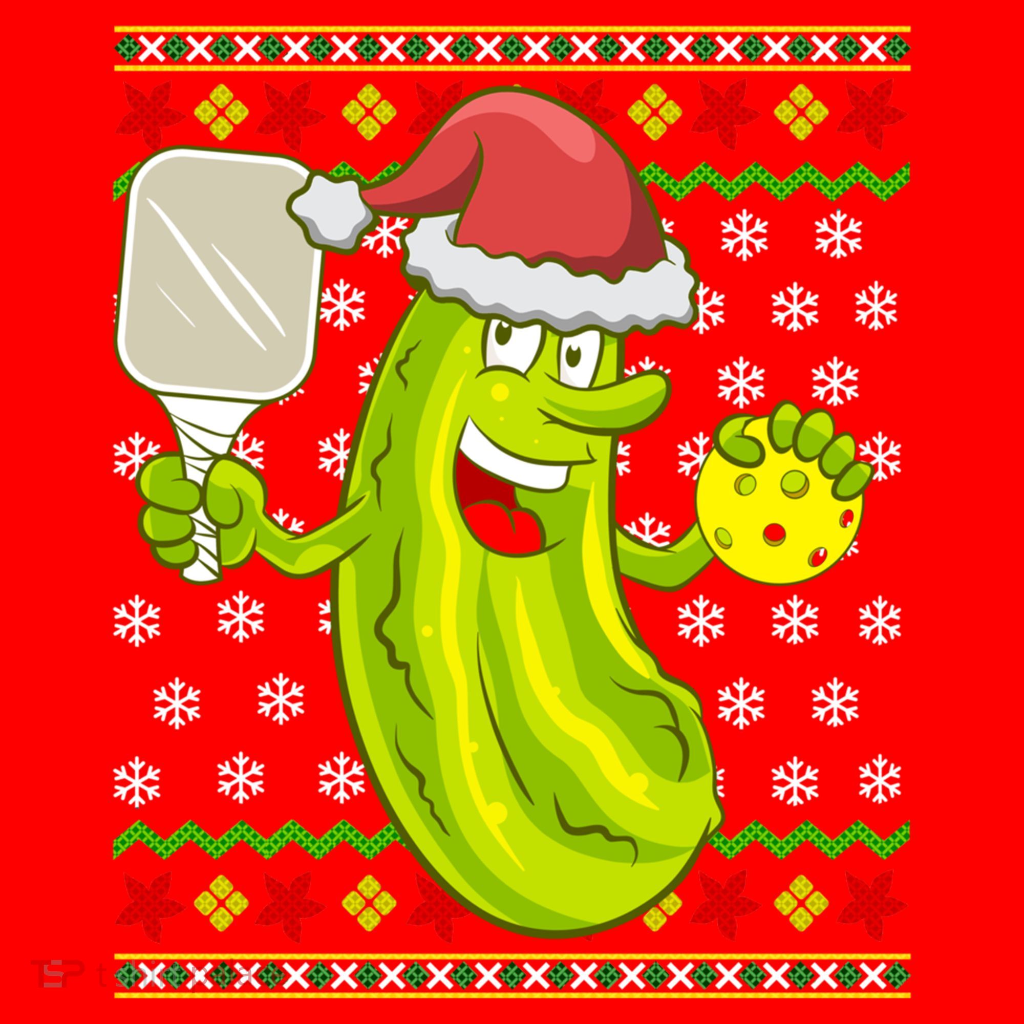 Pickleball Santa Claus Ugly Christmas Pattern Cool Gift Santa Hat