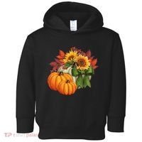 Pumpkin Sunflower Cute Floral Fall Autumn Season Toddler Hoodie thumb 0