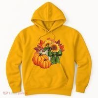 Pumpkin Sunflower Cute Floral Fall Autumn Season Hoodie thumb 0