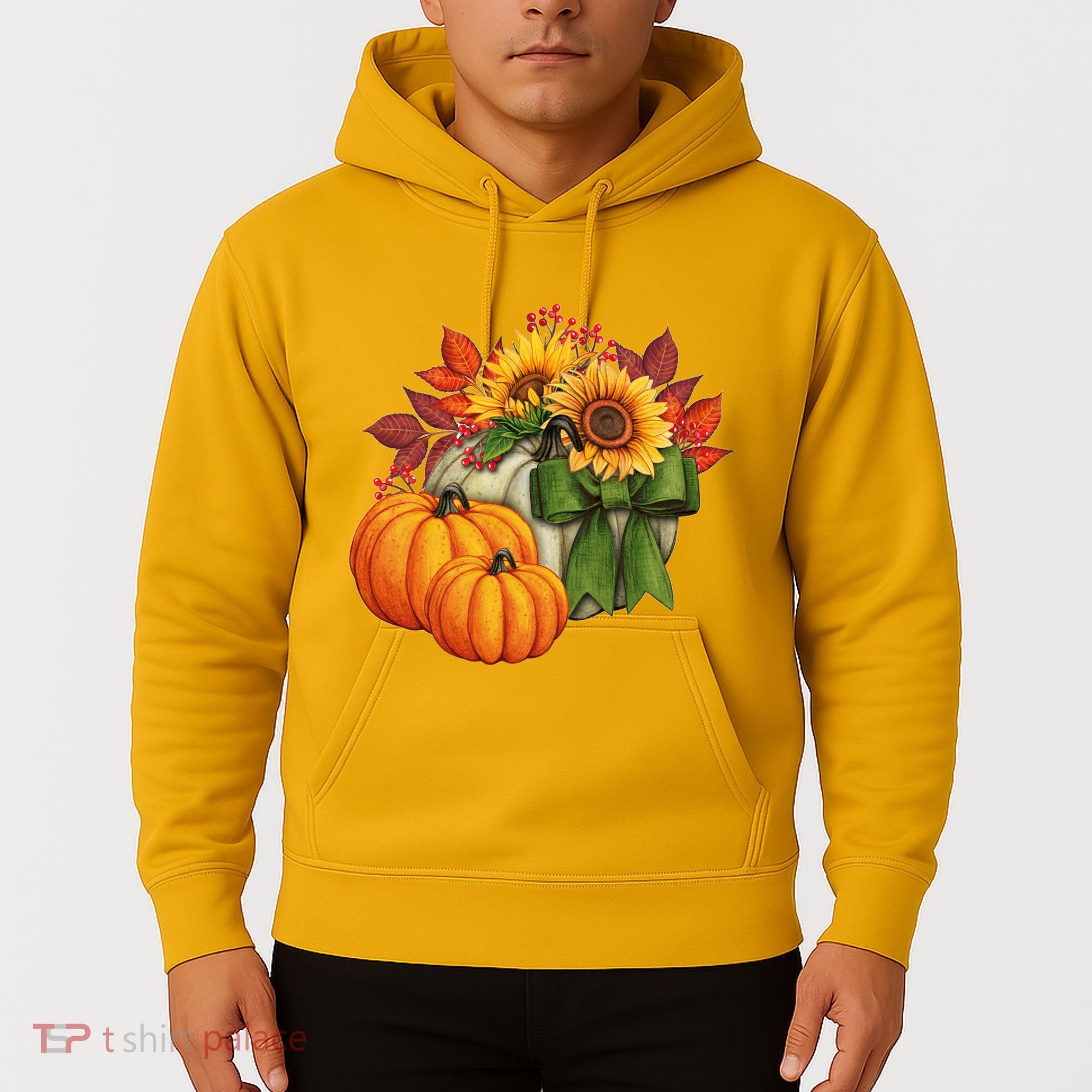 Pumpkin Sunflower Cute Floral Fall Autumn Season Hoodie