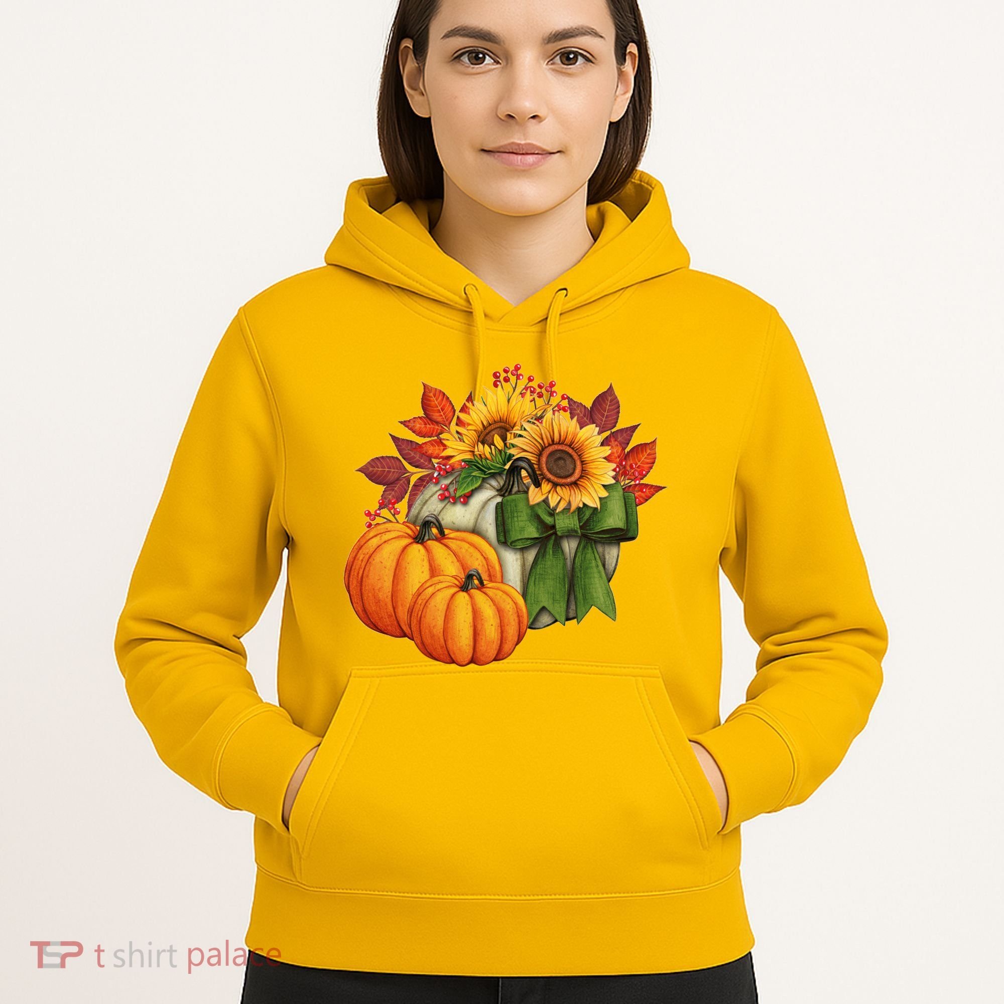 Pumpkin Sunflower Cute Floral Fall Autumn Season Hoodie