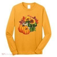 Pumpkin Sunflower Cute Floral Fall Autumn Season Long Sleeve Shirt thumb 0