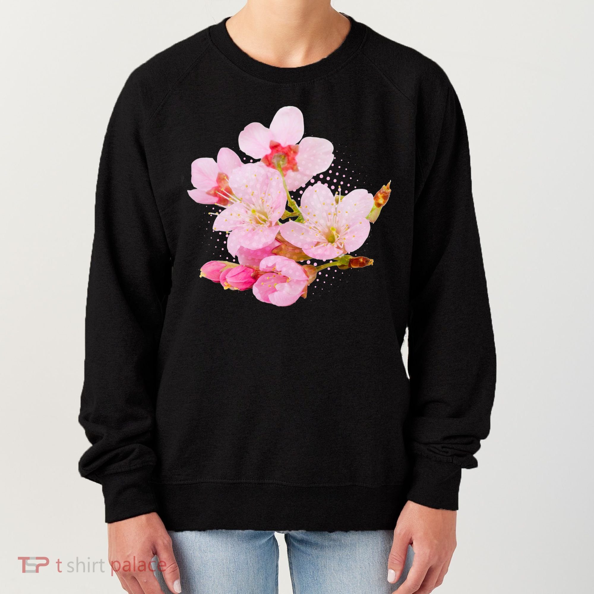 Pink Springtime Cherry Blossoms Sakura Women's Sweatshirt