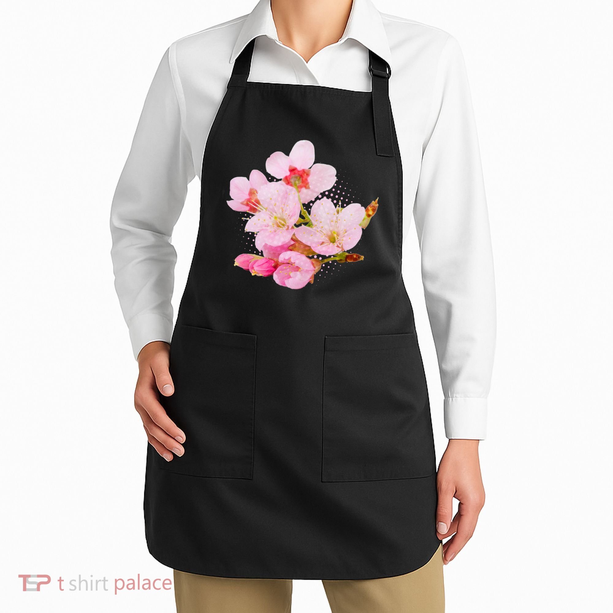 Pink Springtime Cherry Blossoms Sakura Apron