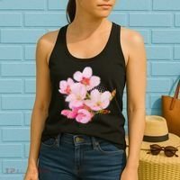Pink Springtime Cherry Blossoms Sakura Women's Tank Top thumb 2