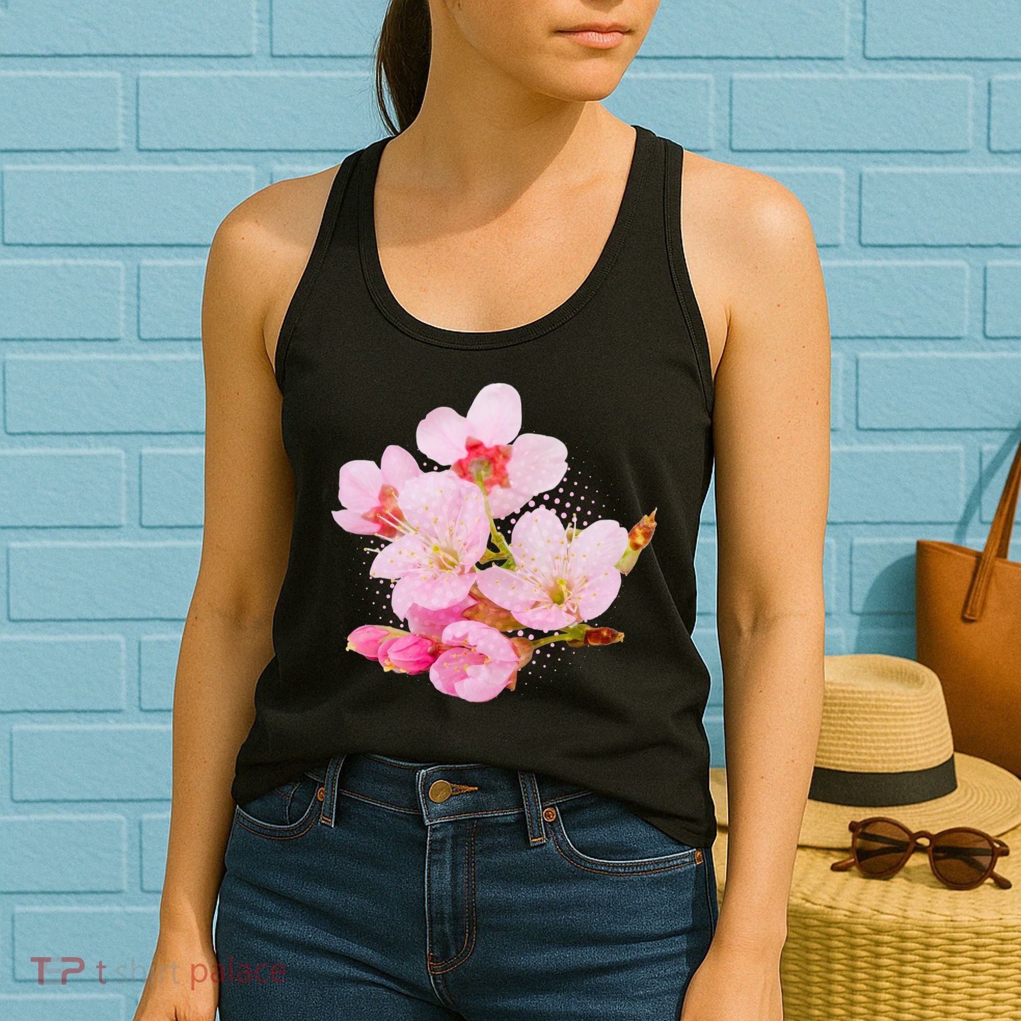 Pink Springtime Cherry Blossoms Sakura Women's Tank Top