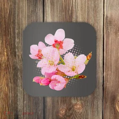 Pink Springtime Cherry Blossoms Sakura Coaster