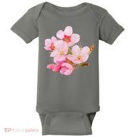 Pink Springtime Cherry Blossoms Sakura Baby Bodysuit thumb 0