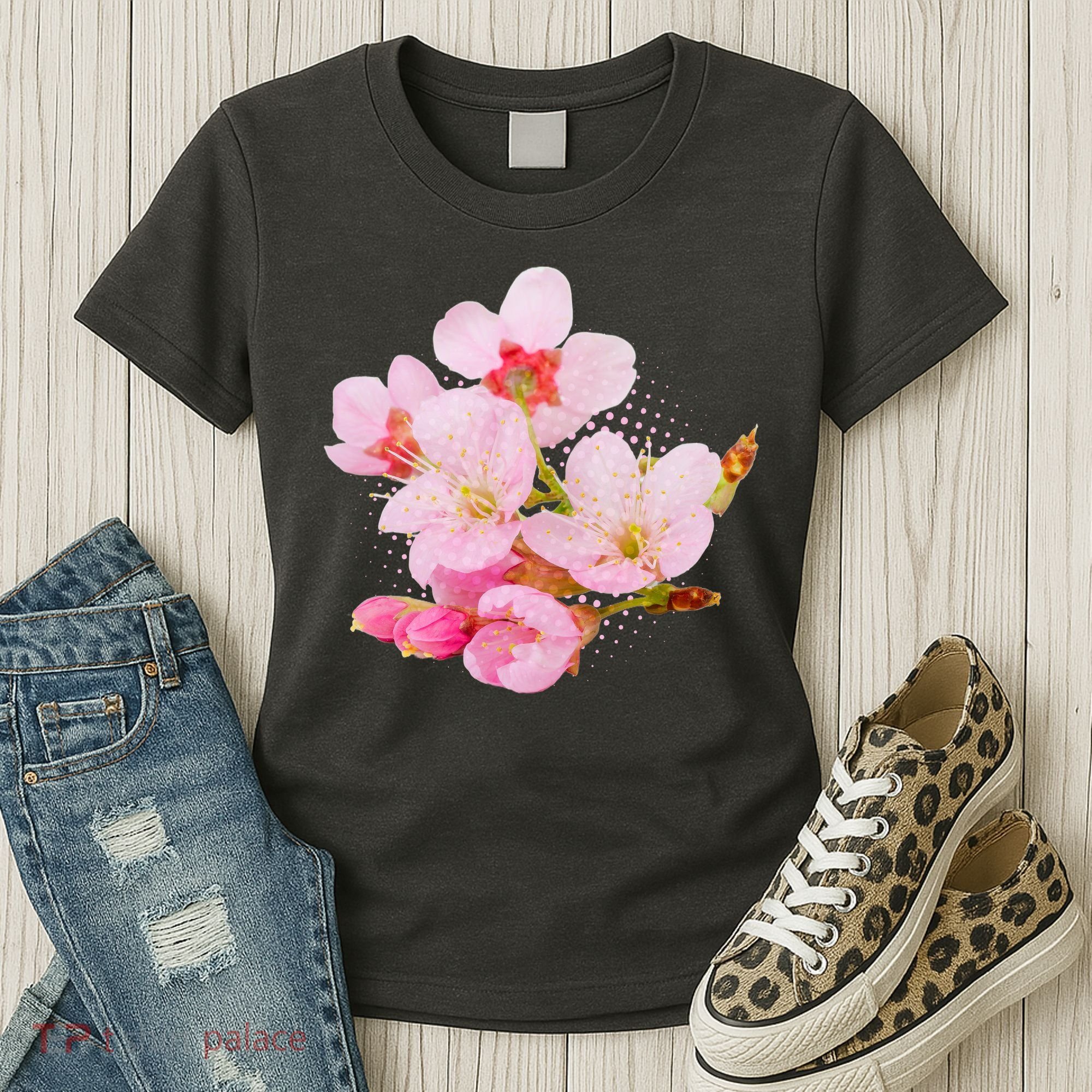 Pink Springtime Cherry Blossoms Sakura Women's T-Shirt
