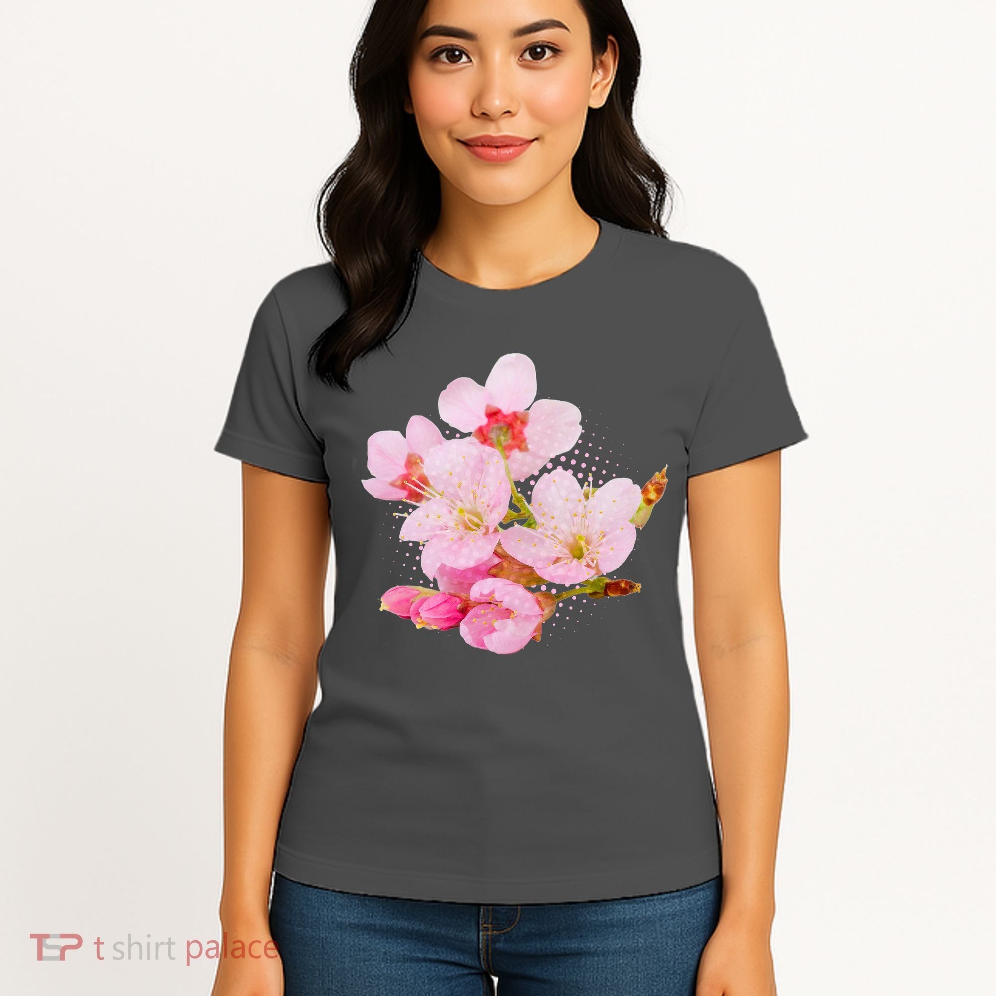 Pink Springtime Cherry Blossoms Sakura Women's T-Shirt