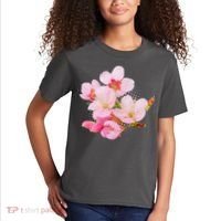 Pink Springtime Cherry Blossoms Sakura Kids T-Shirt thumb 2