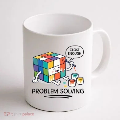 Problem Solving Close Enough Coffee Mug back