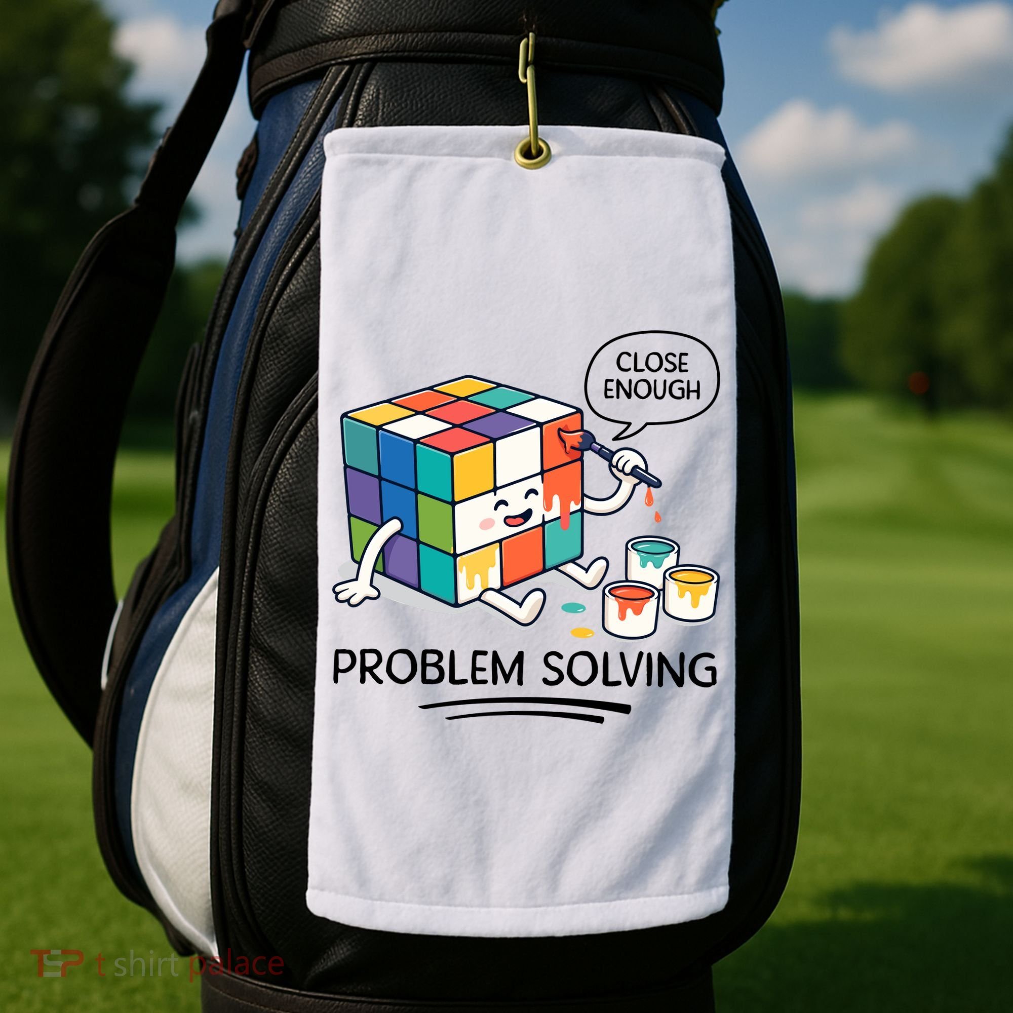 Problem Solving Close Enough Golf Towel