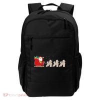 Poodle Santa Christmas Sleigh Funny Poodle Xmas Cool Gift Backpack thumb 0