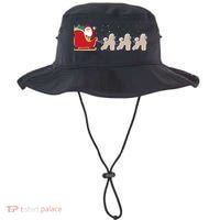 Poodle Santa Christmas Sleigh Funny Poodle Xmas Cool Gift Bucket Hat thumb 0