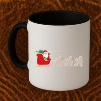 Poodle Santa Christmas Sleigh Funny Poodle Xmas Cool Gift Coffee Mug thumb 2