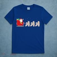 Poodle Santa Christmas Sleigh Funny Poodle Xmas Cool Gift T-Shirt thumb 5
