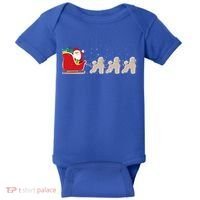 Poodle Santa Christmas Sleigh Funny Poodle Xmas Cool Gift Baby Bodysuit thumb 0