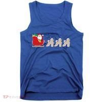 Poodle Santa Christmas Sleigh Funny Poodle Xmas Cool Gift Tank Top thumb 0