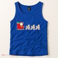 Poodle Santa Christmas Sleigh Funny Poodle Xmas Cool Gift Tank Top thumb 2