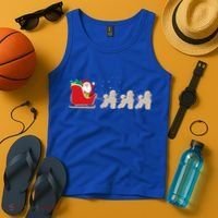 Poodle Santa Christmas Sleigh Funny Poodle Xmas Cool Gift Tank Top thumb 4