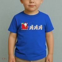 Poodle Santa Christmas Sleigh Funny Poodle Xmas Cool Gift Toddler T-Shirt thumb 2
