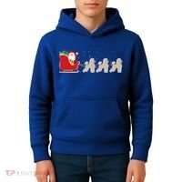 Poodle Santa Christmas Sleigh Funny Poodle Xmas Cool Gift Kids Hoodie thumb 4