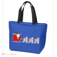 Poodle Santa Christmas Sleigh Funny Poodle Xmas Cool Gift Tote Bag thumb 3