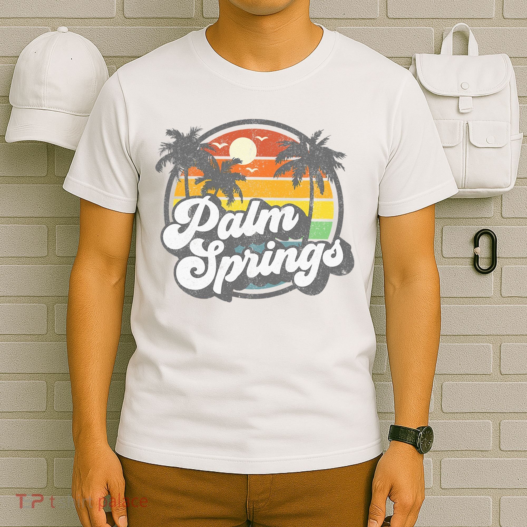 Palm Springs California Beach Retro Vintage Vacation Gift T-Shirt