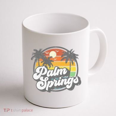 Palm Springs California Beach Retro Vintage Vacation Gift Coffee Mug back