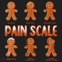 Pain Scale Christmas Nurse Gingerbread Man Pain Assessment Women's Sweatshirt thumb 2