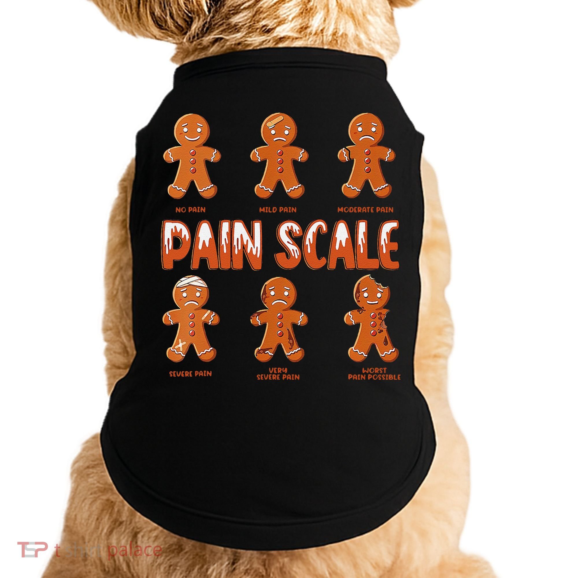 Pain Scale Christmas Nurse Gingerbread Man Pain Assessment Doggie Tank