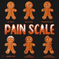 Pain Scale Christmas Nurse Gingerbread Man Pain Assessment Sweatshirt thumb 3
