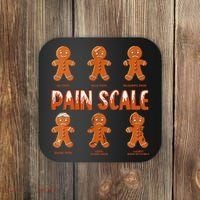 Pain Scale Christmas Nurse Gingerbread Man Pain Assessment Coaster thumb 0