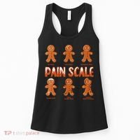 Pain Scale Christmas Nurse Gingerbread Man Pain Assessment Women's Tank Top thumb 0