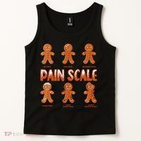 Pain Scale Christmas Nurse Gingerbread Man Pain Assessment Tank Top thumb 2