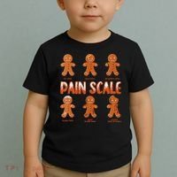 Pain Scale Christmas Nurse Gingerbread Man Pain Assessment Toddler T-Shirt thumb 2