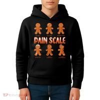 Pain Scale Christmas Nurse Gingerbread Man Pain Assessment Kids Hoodie thumb 4