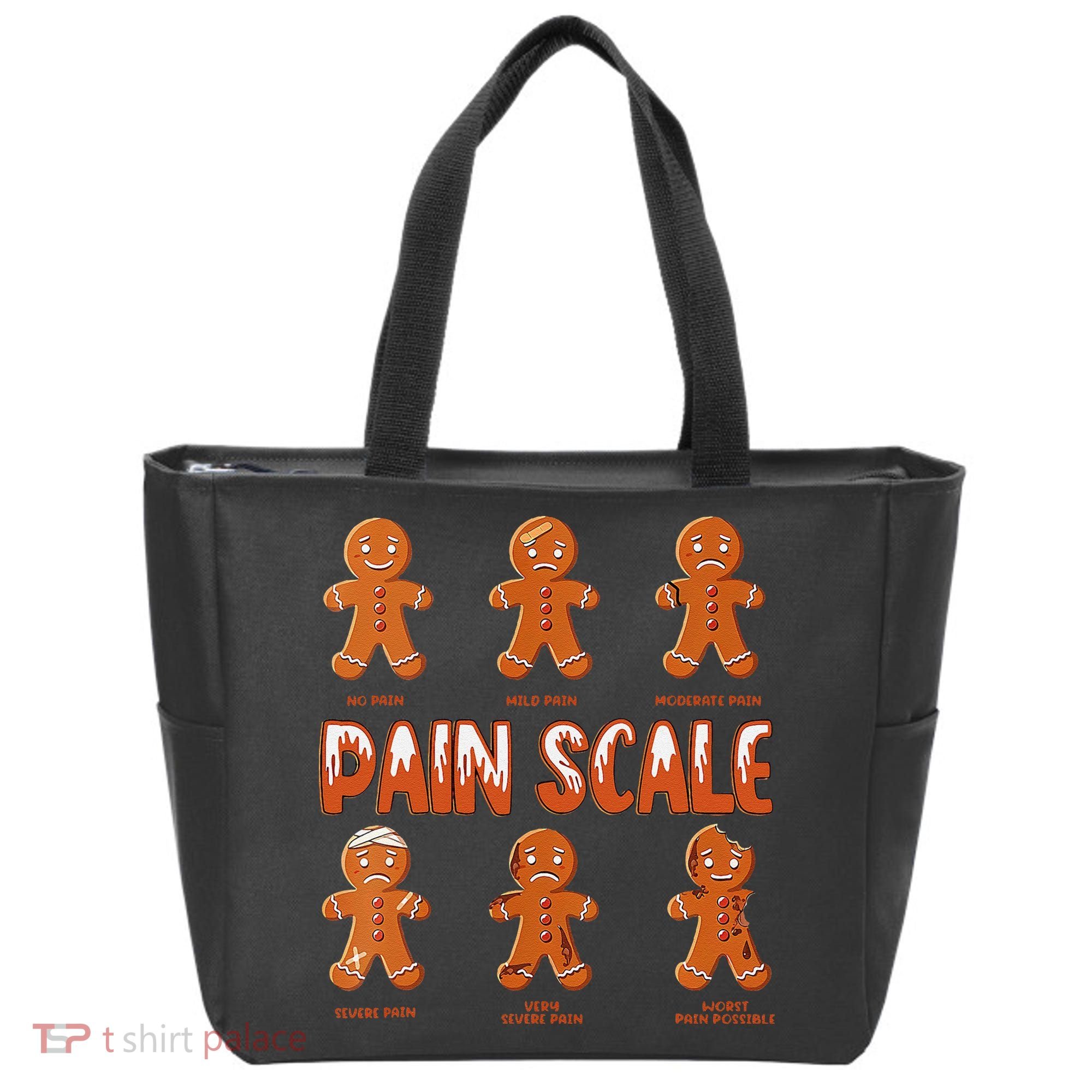 Pain Scale Christmas Nurse Gingerbread Man Pain Assessment Tote Bag