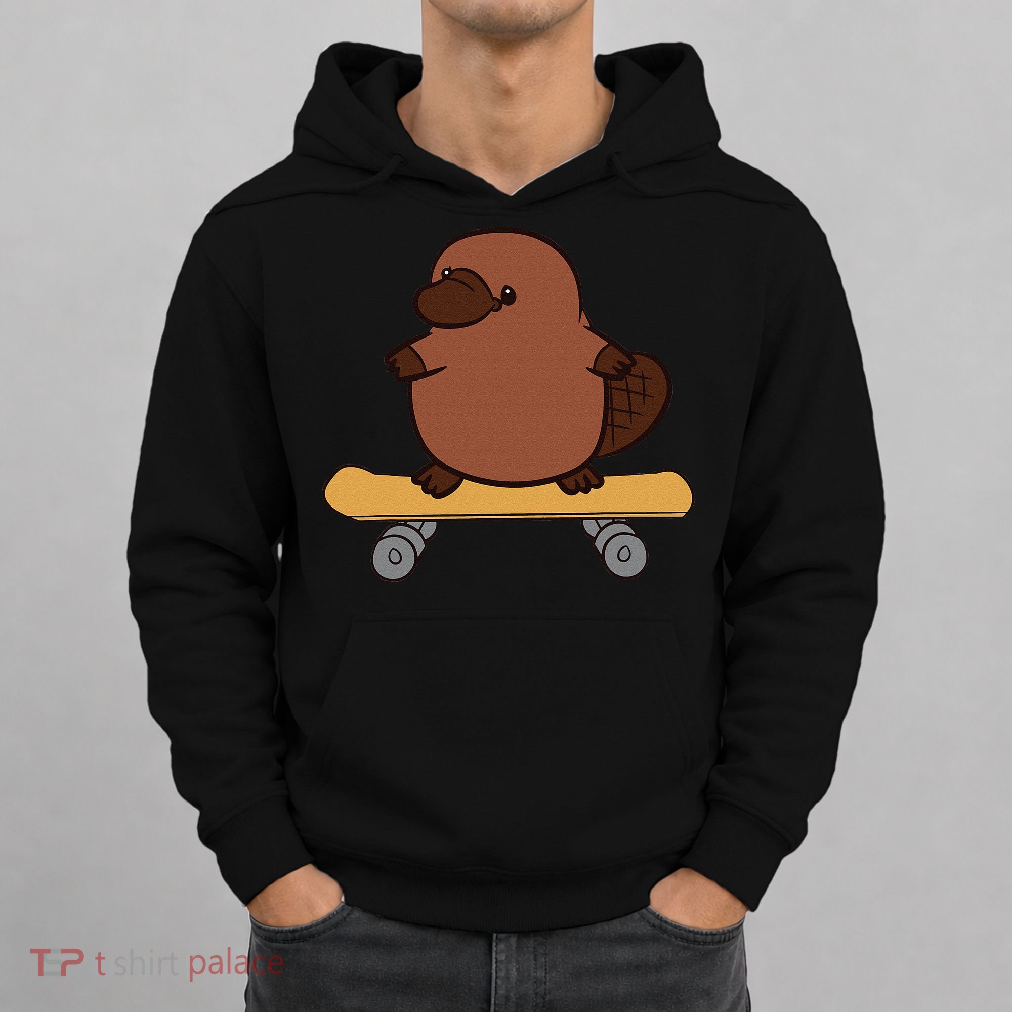 Platypus Skateboard Cute Skateboarding Platypus Hoodie