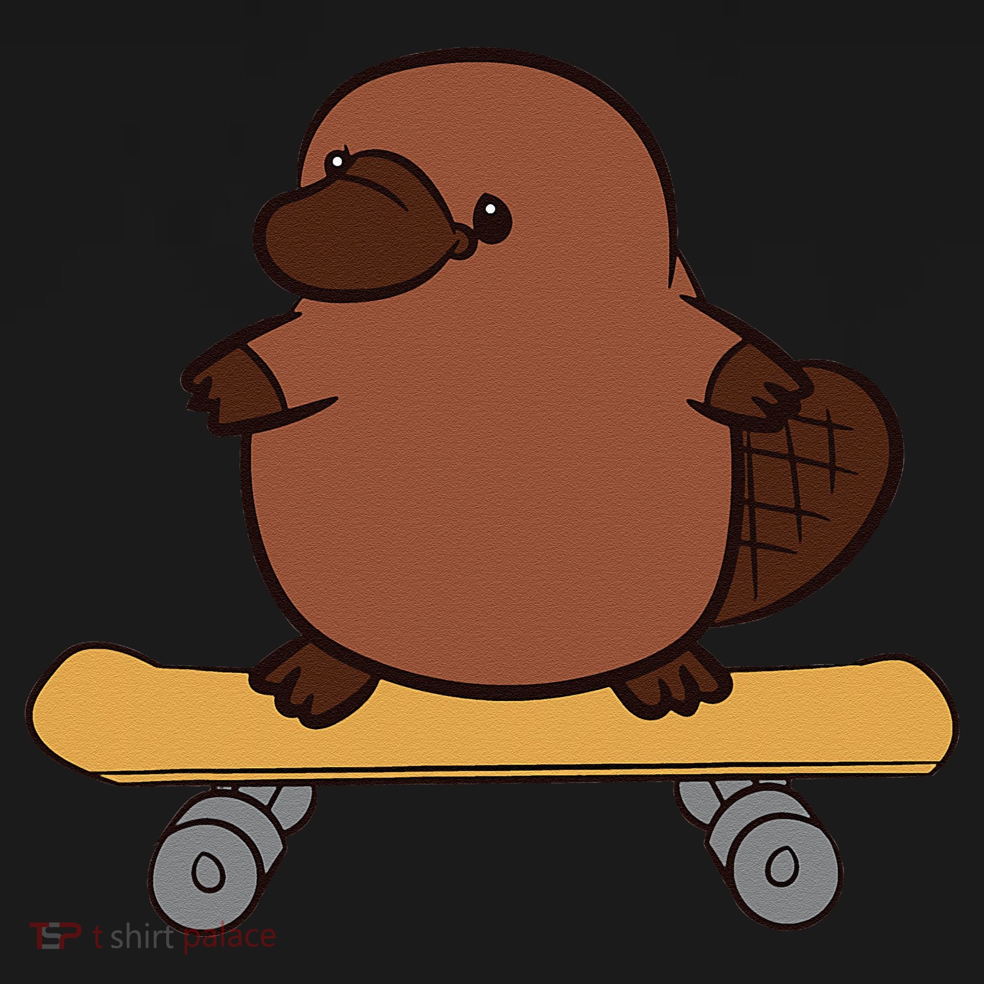 Platypus Skateboard Cute Skateboarding Platypus Long Sleeve Shirt