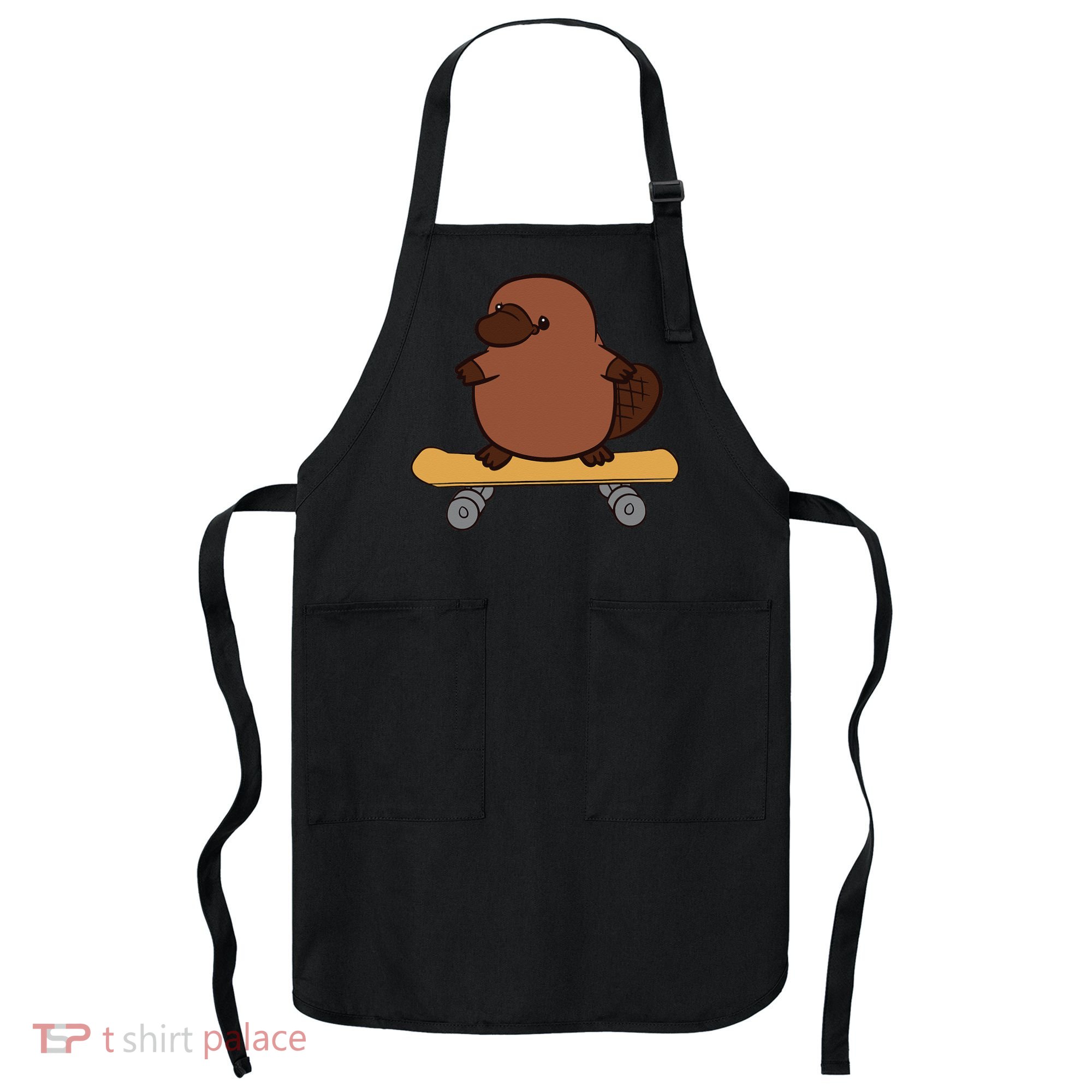 Platypus Skateboard Cute Skateboarding Platypus Apron