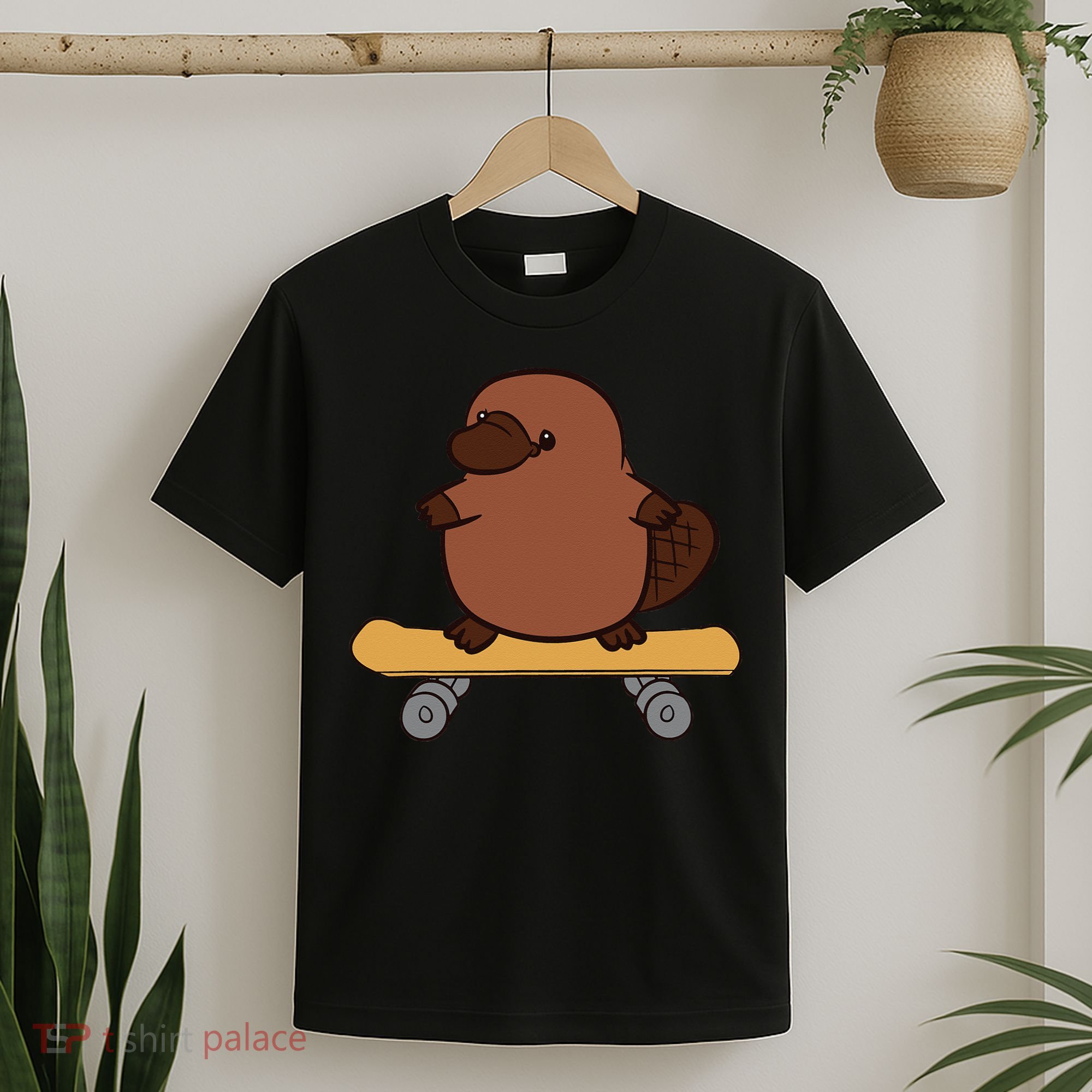 Platypus Skateboard Cute Skateboarding Platypus T-Shirt