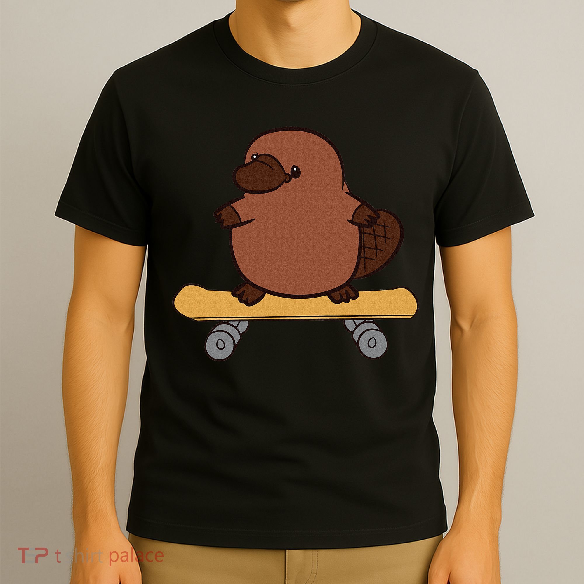 Platypus Skateboard Cute Skateboarding Platypus T-Shirt