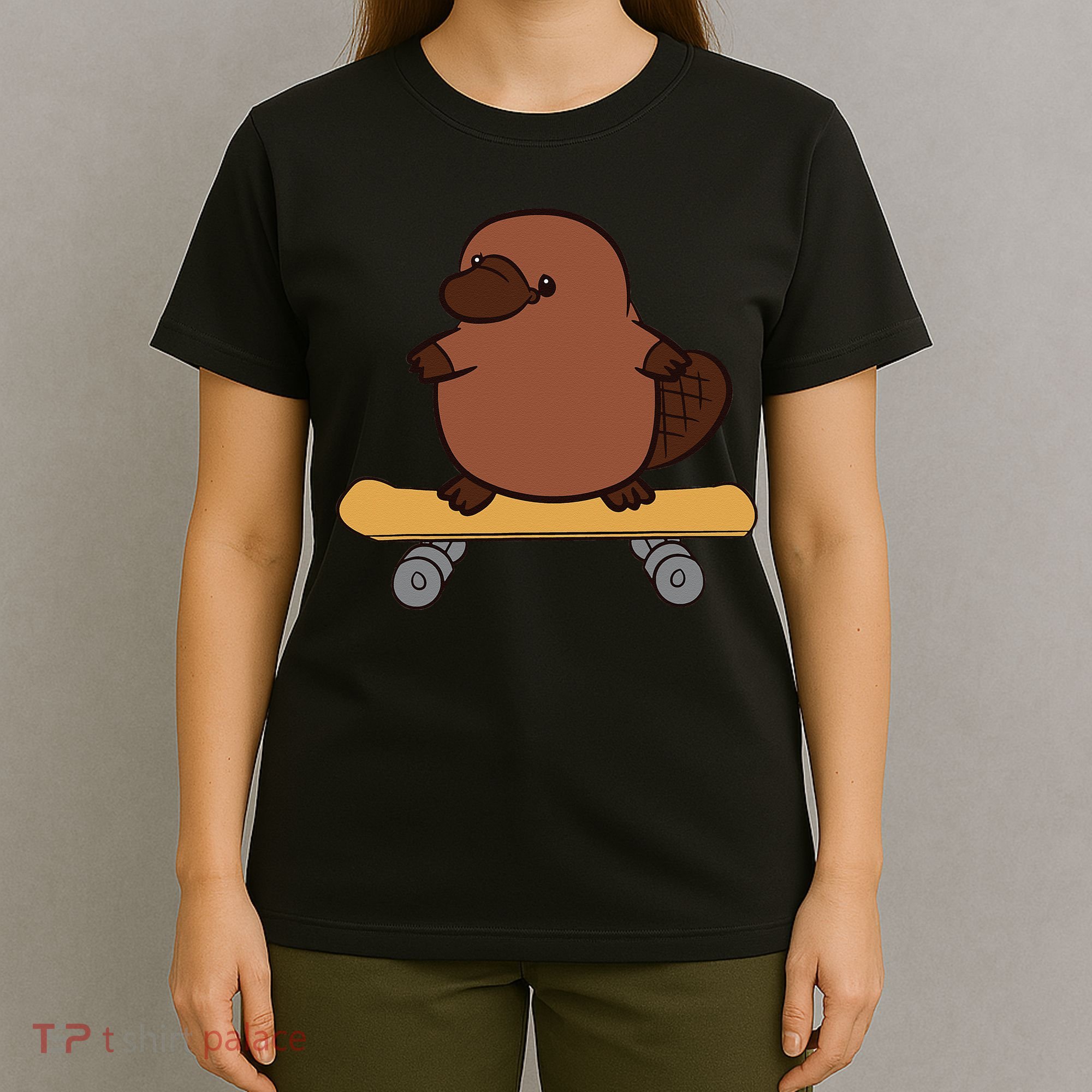 Platypus Skateboard Cute Skateboarding Platypus T-Shirt