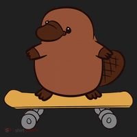 Platypus Skateboard Cute Skateboarding Platypus Tumbler thumb 3