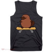 Platypus Skateboard Cute Skateboarding Platypus Tank Top thumb 0